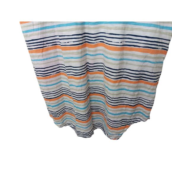 iCantoo Striped V-Neck T-Shirt Dress Women’s L Multicolor Lightweight Hem USA - Picture 10 of 15